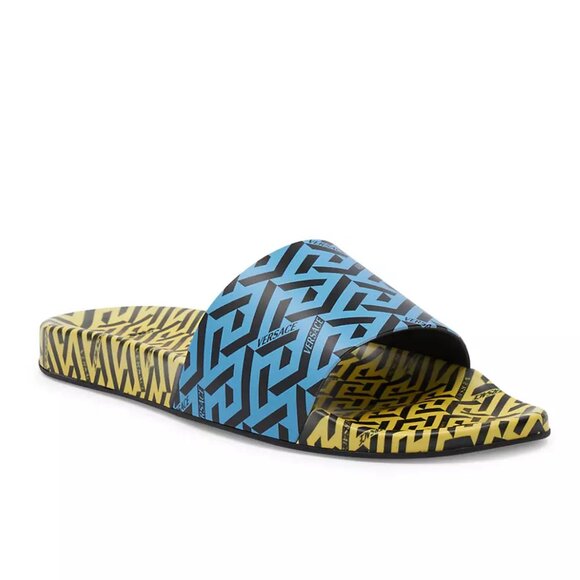 Versace Other - Versace Greca Monogram Flap Sandals